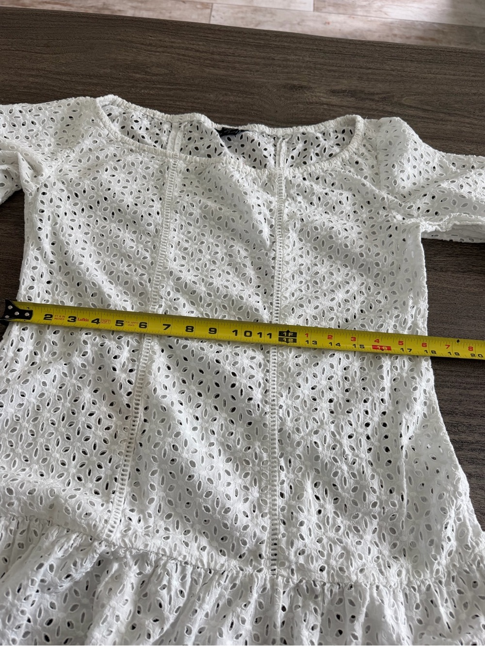 Moda International White Eyelet Mini Dress - Picture 9 of 11